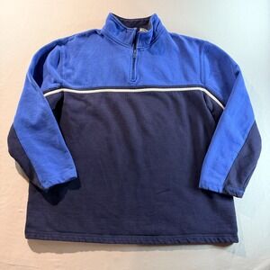 ProSpirit Blue Quarter Zip Fleece Pullover Men's XL Athletic Outdoor